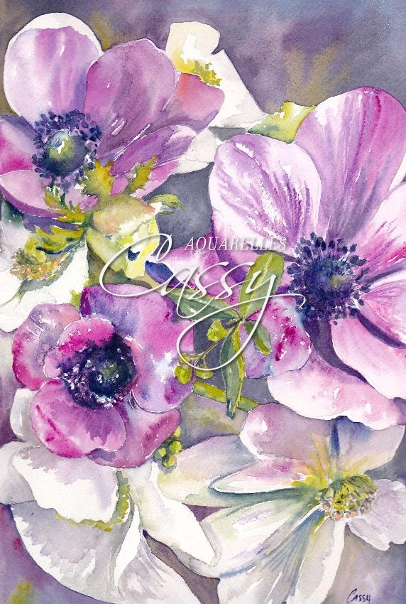 Anemones 31 cm X 21 cm